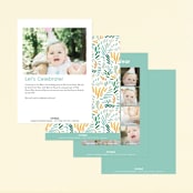 "Tiger birthday" - Children's Birthday Party Invitations in Mint by Tati Abaurre - Back of Card Options