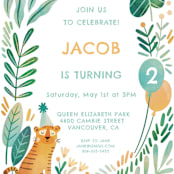 "Tiger birthday" - Children's Birthday Party Invitations in Mint by Tati Abaurre - Detail