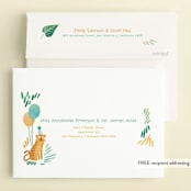 "Tiger birthday" - Children's Birthday Party Invitations in Mint by Tati Abaurre - FREE Recipient Addressing