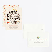 "Digging" - Children's Birthday Party Invitations in Dirt by Megan Cash - Assembled