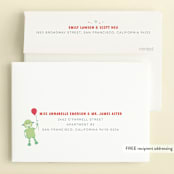 "robots" - Children's Birthday Party Invitations in Confetti by peetie design - FREE Recipient Addressing
