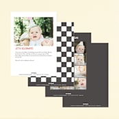 "Two Fast" - Children's Birthday Party Invitations in Racing Red by Jessie Steury - Back of Card Options