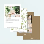 "Dino Zone" - Children's Birthday Party Invitations in Marshmallow by Everett Paper Goods - Back of Card Options
