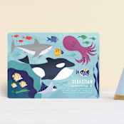 "Sea Party" - Children's Birthday Party Invitations in Ocean by Sabrin Deirani - Front