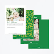 "Woodland Birthday" - Children's Birthday Party Invitations in Sky by Vivian Yiwing - Back of Card Options