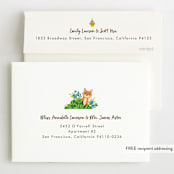"Woodland Birthday" - Children's Birthday Party Invitations in Sky by Vivian Yiwing - FREE Recipient Addressing