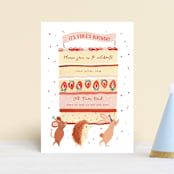 "Cake carry" - Children's Birthday Party Invitations in Strawberry Shortcake by Sarah Knight - Front