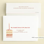 "Cake carry" - Children's Birthday Party Invitations in Strawberry Shortcake by Sarah Knight - FREE Recipient Addressing