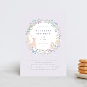 "Woodland" - Children's Birthday Party Invitations in Dusk by Lori Wemple - Front