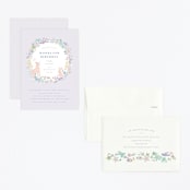 "Woodland" - Children's Birthday Party Invitations in Dusk by Lori Wemple - Assembled