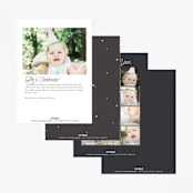 "Slumber Sloth" - Children's Birthday Party Invitations in Midnight by Erica Krystek - Back of Card Options