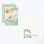 "bronto" - Children's Birthday Party Invitations in Avocado by chocomocacino - Assembled