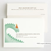 "bronto" - Children's Birthday Party Invitations in Avocado by chocomocacino - FREE Recipient Addressing