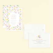 "fairy garden" - Children's Birthday Party Invitations in Peach by Angela Thompson - Assembled
