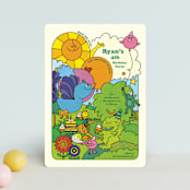 "Birthday Groove" - Children's Birthday Party Invitations in Summer by Morgan Ramberg - Front