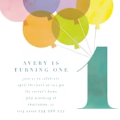 "year" - Children's Birthday Party Invitations in Teal by Lori Wemple - Detail
