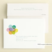 "year" - Children's Birthday Party Invitations in Teal by Lori Wemple - FREE Recipient Addressing