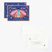 "Buggy" - Children's Birthday Party Invitations in Peony by Erin Deegan - Assembled