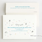 "Karaoke Time" - Children's Birthday Party Invitations in Electric Blue by Lisa McLean - FREE Recipient Addressing