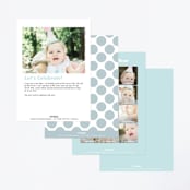 "splash flamingo" - Children's Birthday Party Invitations in Powder Blue by Faith Dorn - Back of Card Options
