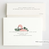 "splash flamingo" - Children's Birthday Party Invitations in Powder Blue by Faith Dorn - FREE Recipient Addressing