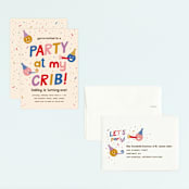 "my crib" - Children's Birthday Party Invitations in Rainbow by Jennifer Lew - Assembled