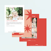 "That First Cake" - Children's Birthday Party Invitations in Citrus by Christie Garcia - Back of Card Options