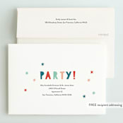 "That First Cake" - Children's Birthday Party Invitations in Citrus by Christie Garcia - FREE Recipient Addressing