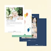 "balloon overlay" - Children's Birthday Party Invitations in Sea by Stephanie Hawkes - Back of Card Options