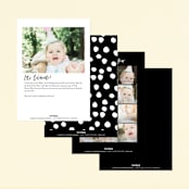 "Hats Off" - Children's Birthday Party Invitations in Sugar by Christie Garcia - Back of Card Options