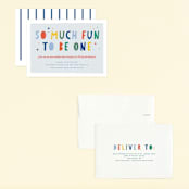 "One is So Fun" - Children's Birthday Party Invitations in Dino by Ashlee Townsend - Assembled