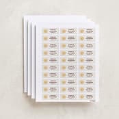 "Paper Circus" - Custom Name Labels in Natural by Olivia Raufman - Full Sheet