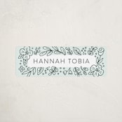 "Doodle Frame" - Custom Name Labels in Mint by Hooray Creative - Front