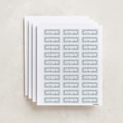 "Doodle Frame" - Custom Name Labels in Mint by Hooray Creative - Full Sheet