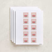 "Watermelon" - Custom Name Labels in Cherry Blossom by peetie design - Full Sheet