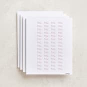 "Bow" - Custom Name Labels in Peony by Baumbirdy - Full Sheet