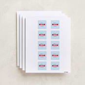 "Fire Engine Name" - Custom Name Labels in Clear Sky by Dea and Bean - Full Sheet