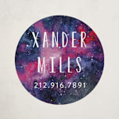 "Stellar" - Custom Name Labels in Magenta by Angela Garrick - Front