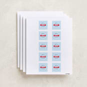 "Fire Engine Name" - Custom Name Labels in Clear Sky by Dea and Bean - Full Sheet
