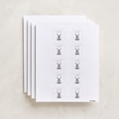 "Baby Animal Rabbit" - Custom Name Labels in Blush by Cass Loh - Full Sheet