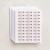 "Watercolor Flowers" - Custom Name Labels in Ruby by Haley McCoy - Full Sheet