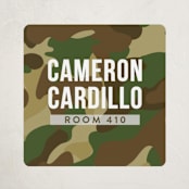 "Camo" - Custom Name Labels in Camouflage by Shiny Penny Studio - Front
