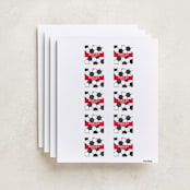 "For Kicks" - Custom Name Labels in Cherry by Lauren Michelle - Full Sheet