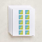"Favorite Colors" - Custom Name Labels in Lime by Abby Munn - Full Sheet