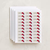 "Dino-mite" - Custom Name Labels in Scarlet by Jennifer Thomke - Full Sheet