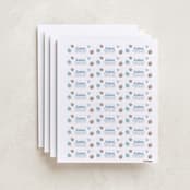"Ballgame" - Custom Name Labels in Indigo by Jessie Steury - Full Sheet