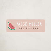 "Watermelon" - Custom Name Labels in Cherry Blossom by peetie design - Front