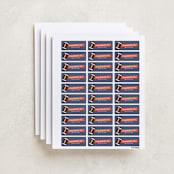 "Hey Sporty" - Custom Name Labels in Navy by Abby Munn - Full Sheet