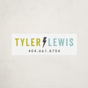 "Lightning Strike" - Custom Name Labels in Lime by Stacey Meacham - Front