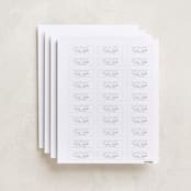 "Dainty Garden" - Custom Name Labels in Blush by Paper Raven Co. - Full Sheet